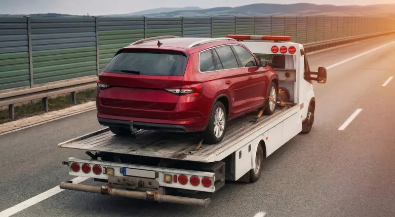 Guincho para carros em Salvador – carro sendo carregado em plataforma